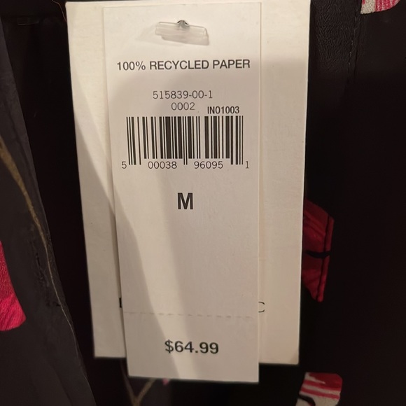 BANANA REPUBLIC. RED POPPY BLOUSE. SIZE M - Picture 2 of 4